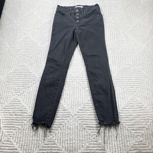 Madewell 8" High-Rise Skinny Jeans Womens 24P Button Fly Raw Hem Petite Street